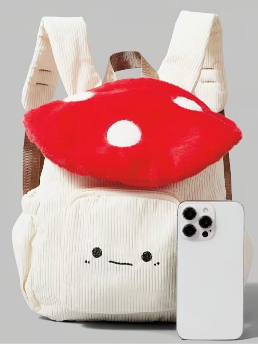 Mushroom Backpack Purse Plush - Picture 6 of 6